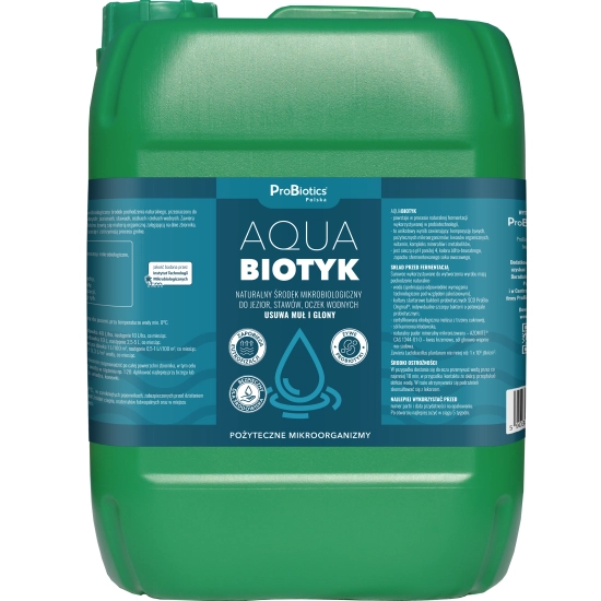 AQUABIOTYK - Naturalny środek mikrobiologiczny do jezior, stawów, oczek wodnych 10L