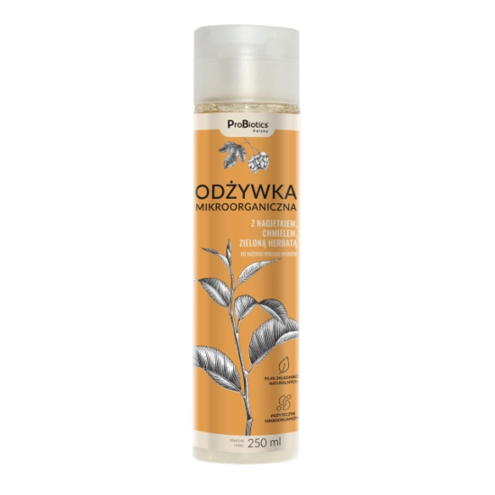 Odżywka mikroorganiczna do włosów z chmielem, nagietkiem i zieloną herbatą - 250ml
